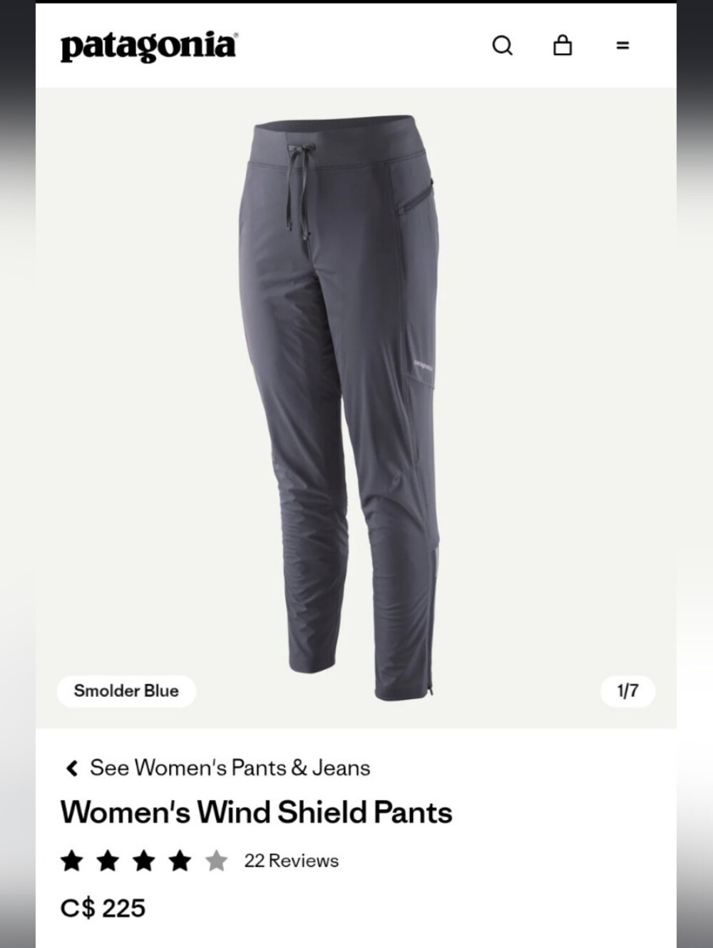 Patagonia Women's Wind shield Pants in Nouveau Green